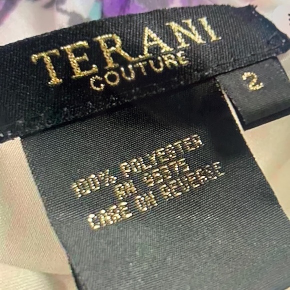 RARE DESIGNER TERANI COUTURE PROM DRESS - Picture 6 of 7